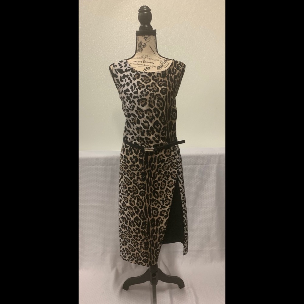Cato Cheetah Print Sheath Dress.